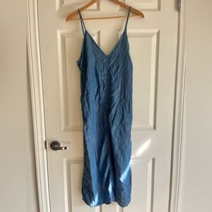Woven by Synergy Organic Blue Denim Maxi Dress Medium